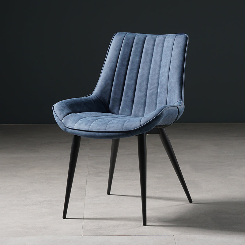 Metal Scandinavian Style Dining Chair Dining Room Armless Parsons Chair