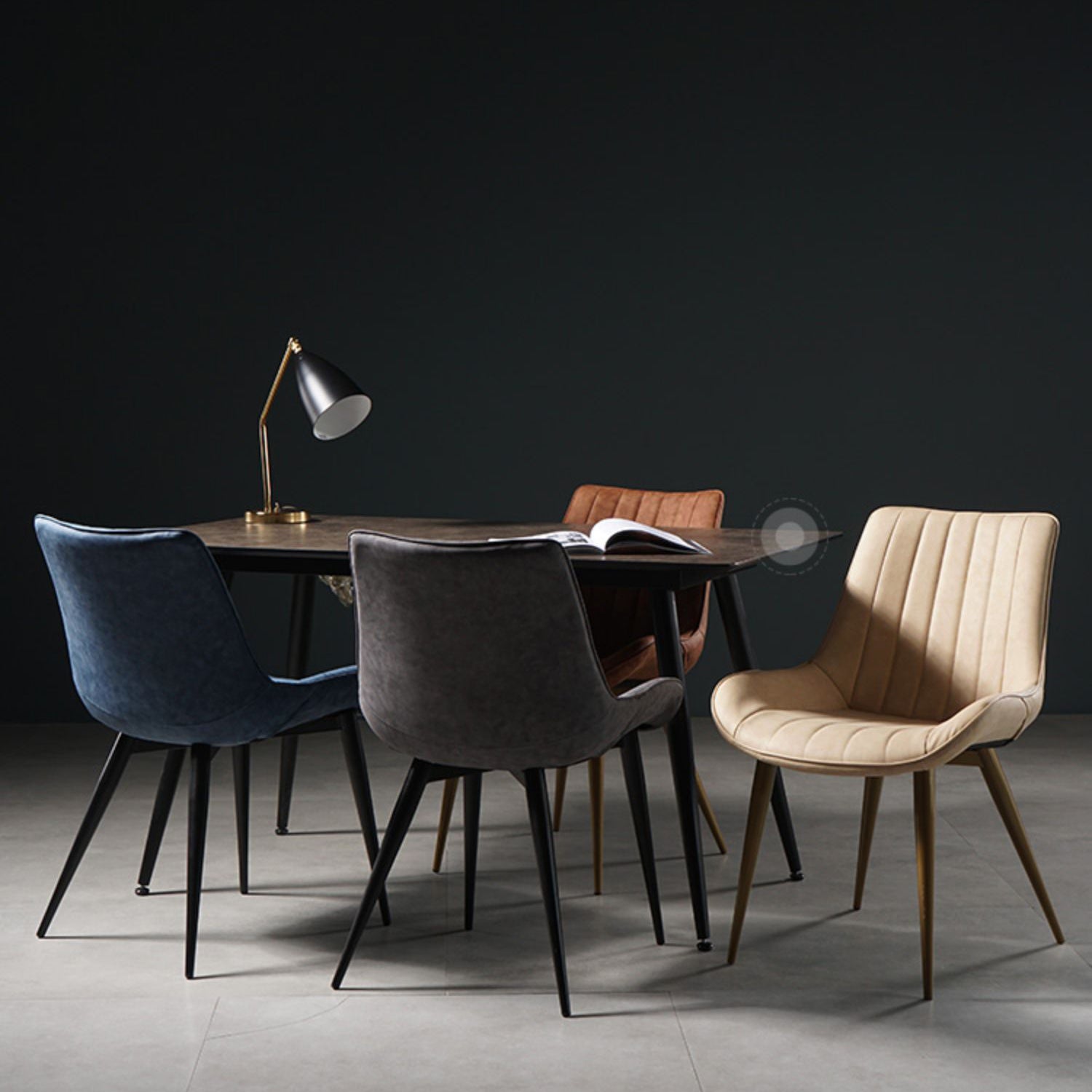 Metal Scandinavian Style Dining Chair Dining Room Armless Parsons Chair