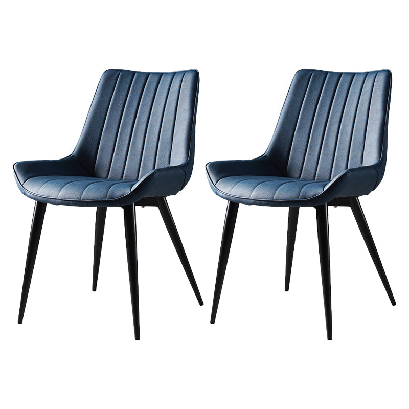 Metal Scandinavian Style Dining Chair Dining Room Armless Parsons Chair