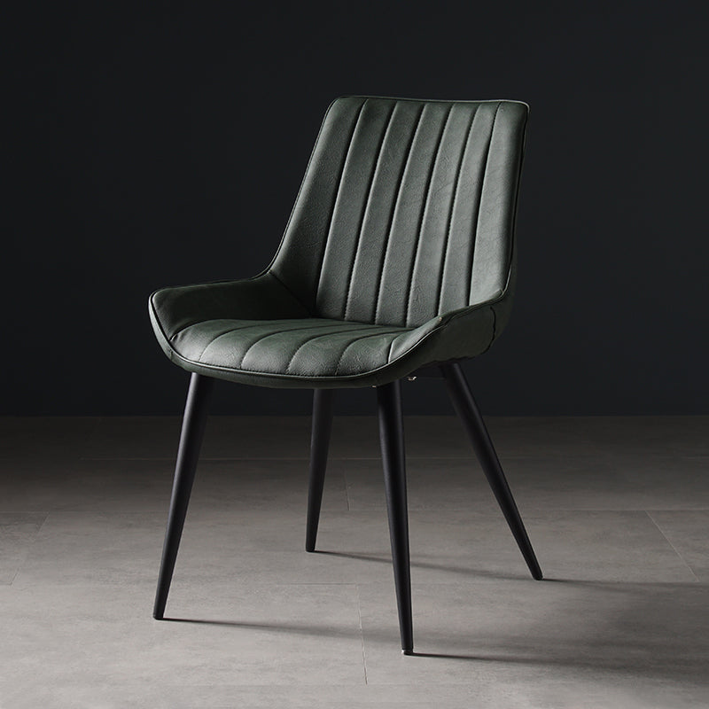 Metal Scandinavian Style Dining Chair Dining Room Armless Parsons Chair