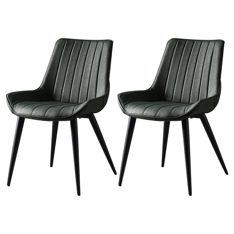 Metal Scandinavian Style Dining Chair Dining Room Armless Parsons Chair