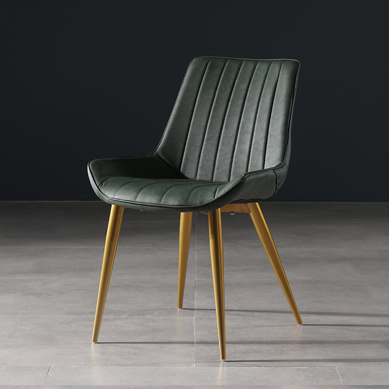 Metal Scandinavian Style Dining Chair Dining Room Armless Parsons Chair