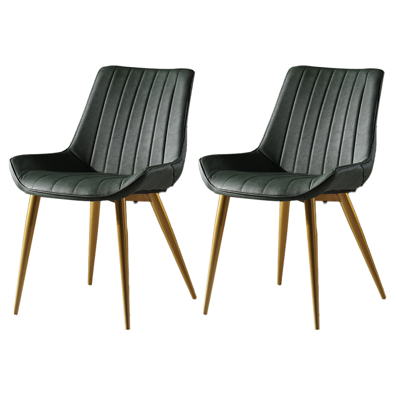 Metal Scandinavian Style Dining Chair Dining Room Armless Parsons Chair