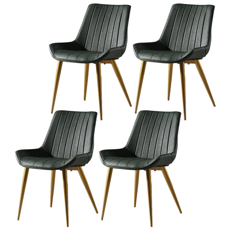 Metal Scandinavian Style Dining Chair Dining Room Armless Parsons Chair
