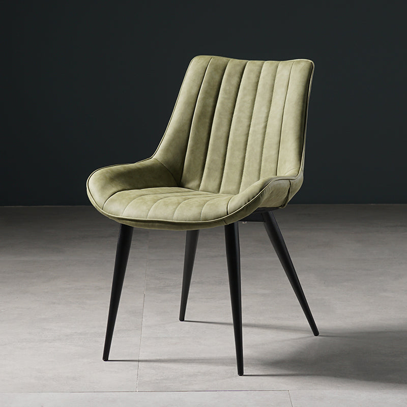 Metal Scandinavian Style Dining Chair Dining Room Armless Parsons Chair