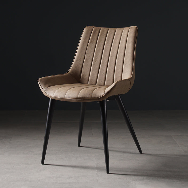 Metal Scandinavian Style Dining Chair Dining Room Armless Parsons Chair