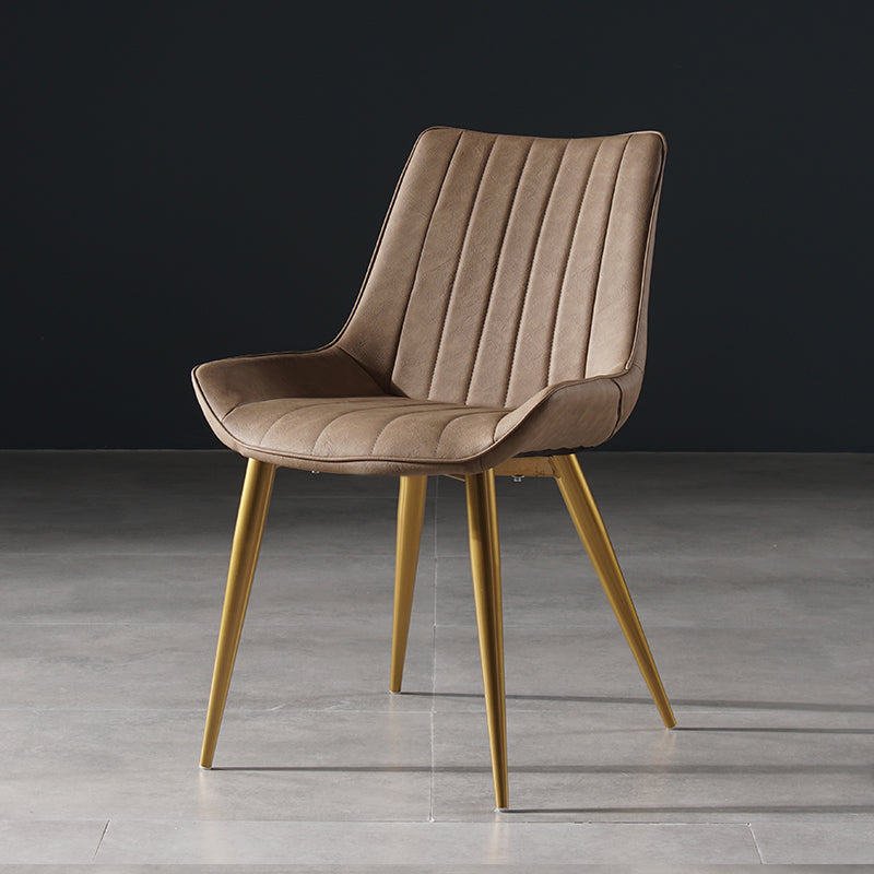 Metal Scandinavian Style Dining Chair Dining Room Armless Parsons Chair