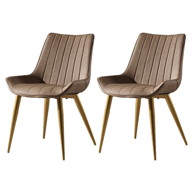 Metal Scandinavian Style Dining Chair Dining Room Armless Parsons Chair