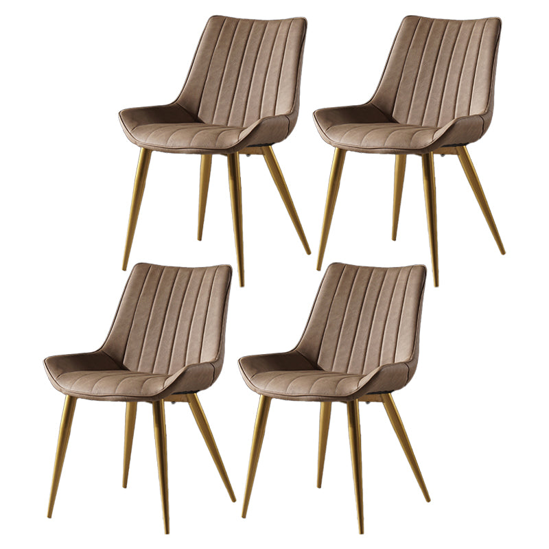 Metal Scandinavian Style Dining Chair Dining Room Armless Parsons Chair