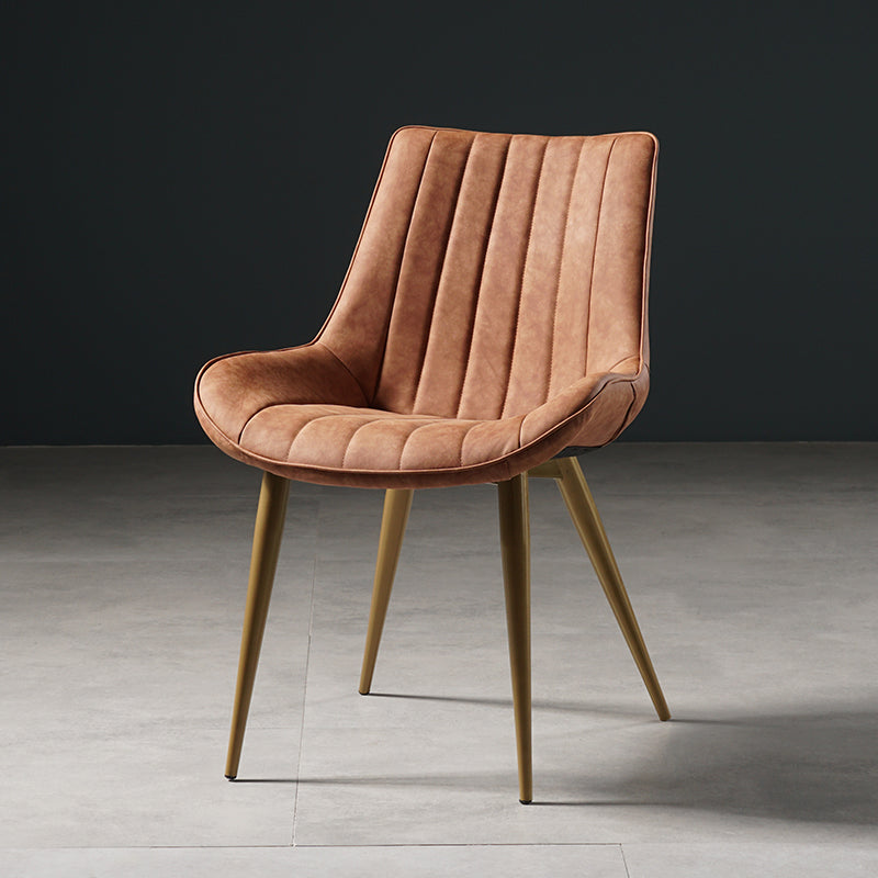 Metal Scandinavian Style Dining Chair Dining Room Armless Parsons Chair
