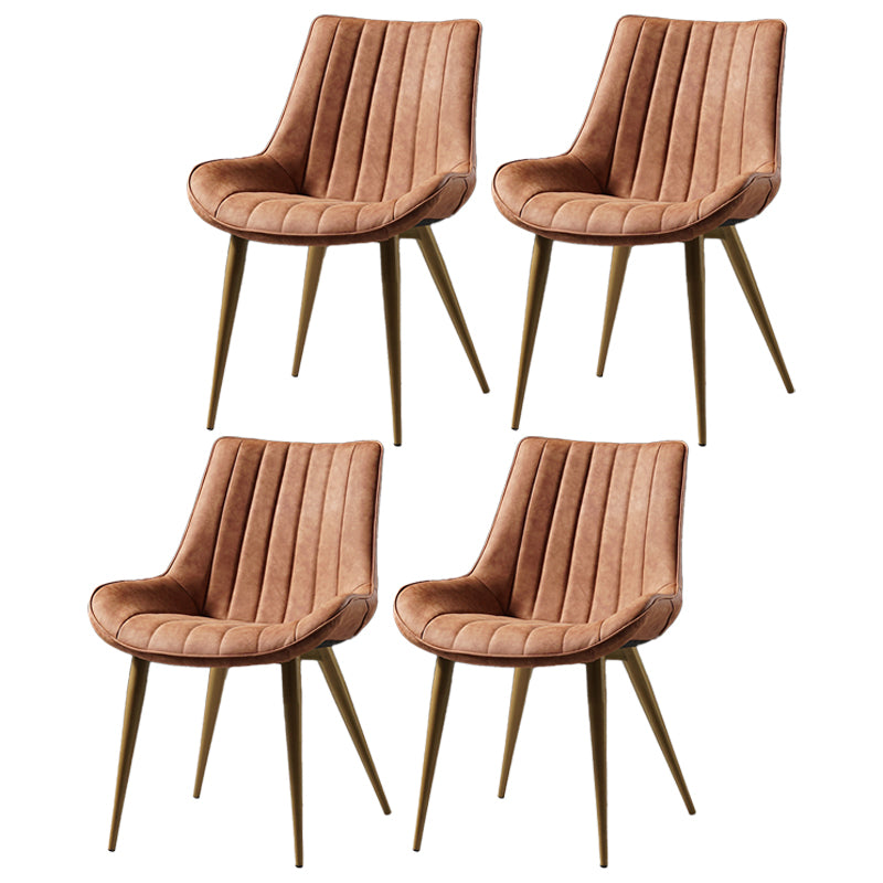 Metal Scandinavian Style Dining Chair Dining Room Armless Parsons Chair