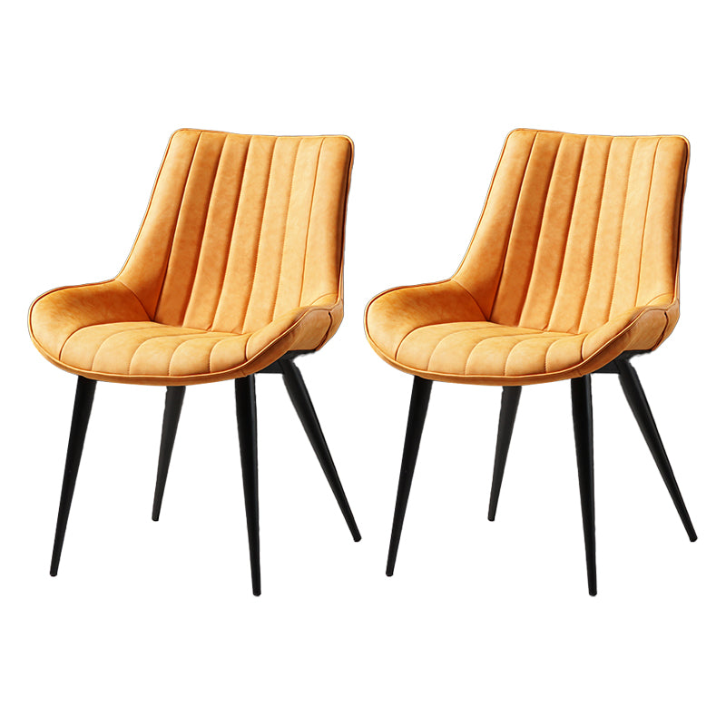 Metal Scandinavian Style Dining Chair Dining Room Armless Parsons Chair