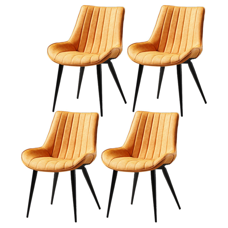 Metal Scandinavian Style Dining Chair Dining Room Armless Parsons Chair