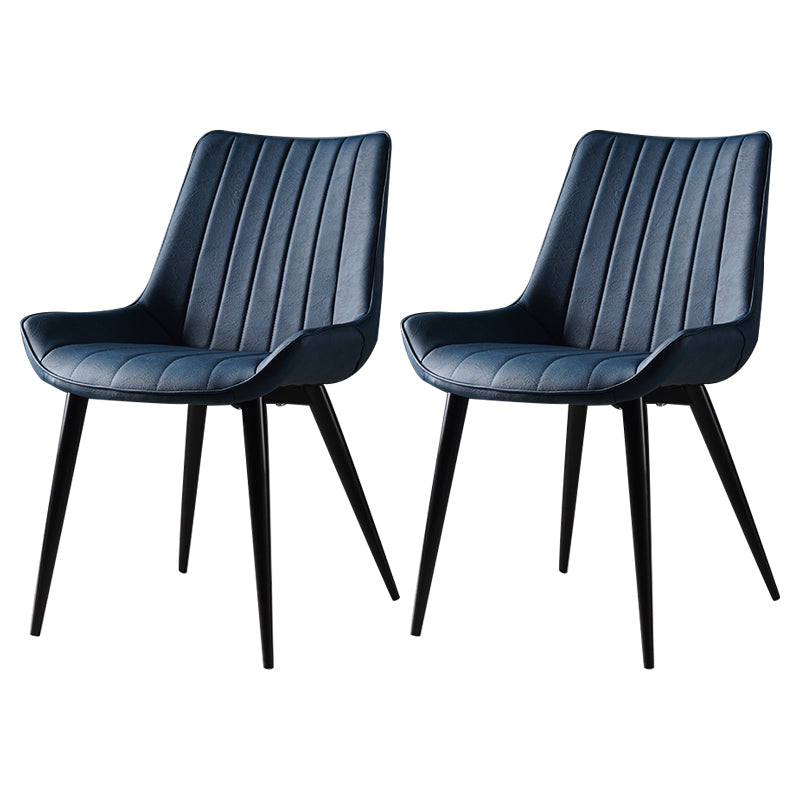 Metal Scandinavian Style Dining Chair Dining Room Armless Parsons Chair