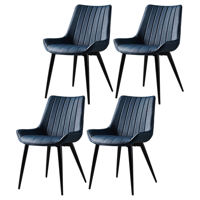 Metal Scandinavian Style Dining Chair Dining Room Armless Parsons Chair