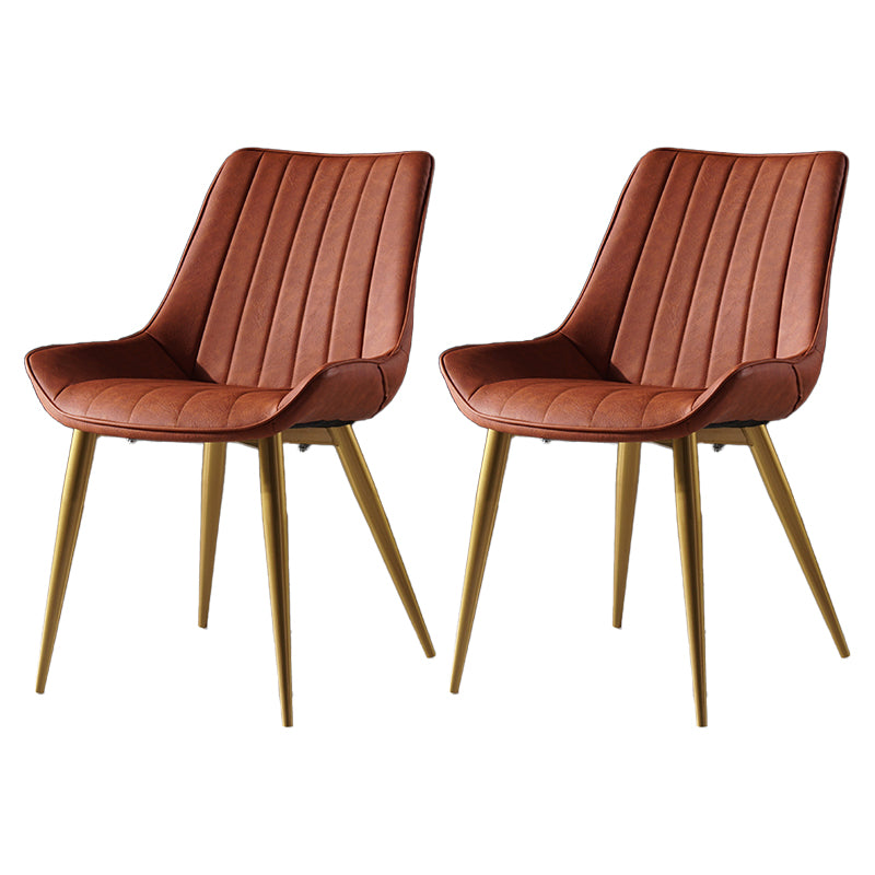 Metal Scandinavian Style Dining Chair Dining Room Armless Parsons Chair