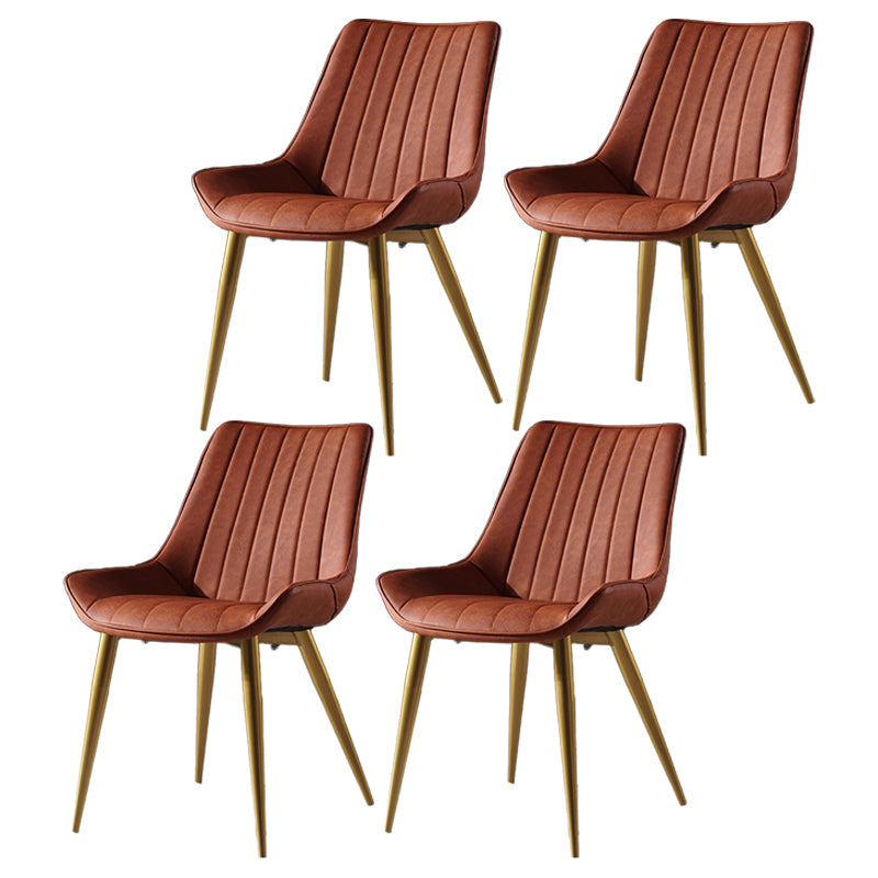 Metal Scandinavian Style Dining Chair Dining Room Armless Parsons Chair