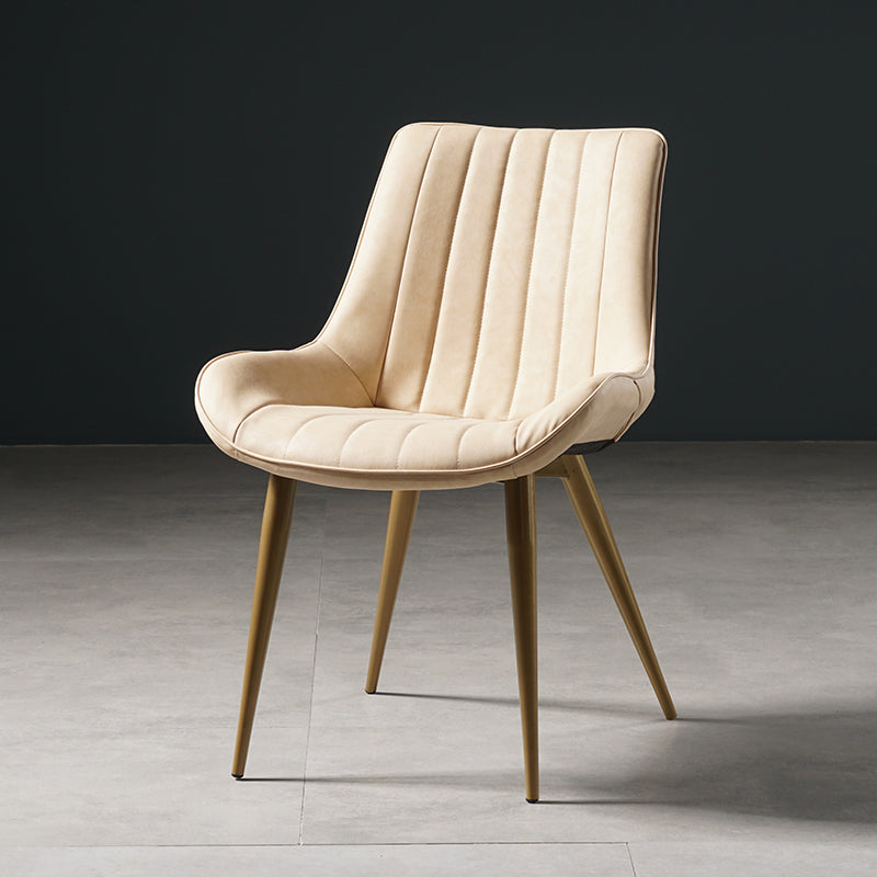 Metal Scandinavian Style Dining Chair Dining Room Armless Parsons Chair