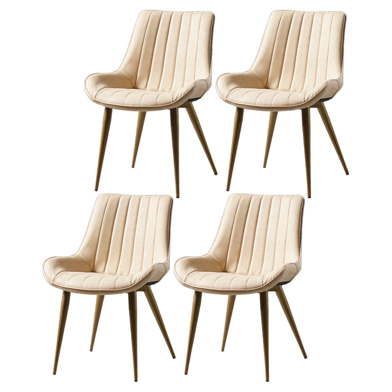 Metal Scandinavian Style Dining Chair Dining Room Armless Parsons Chair
