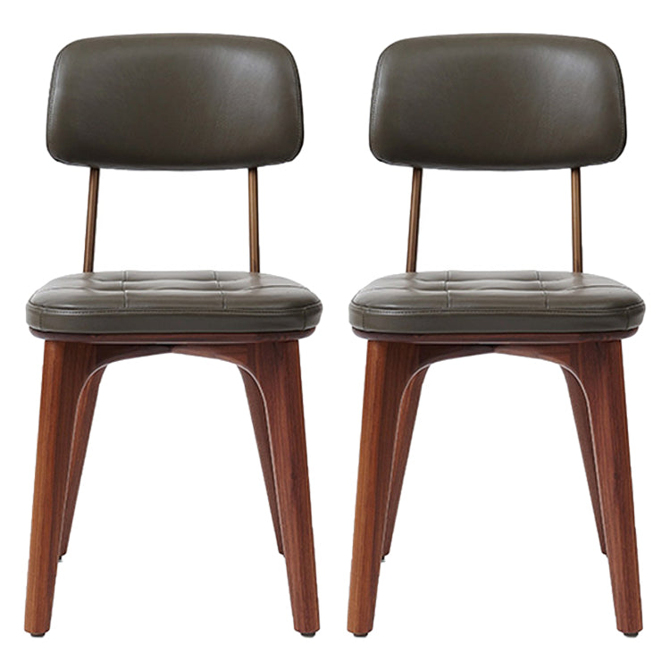 Hout Traditionele eetkamerstoel Open rug Armloze eetkamerstoel (set van 2)