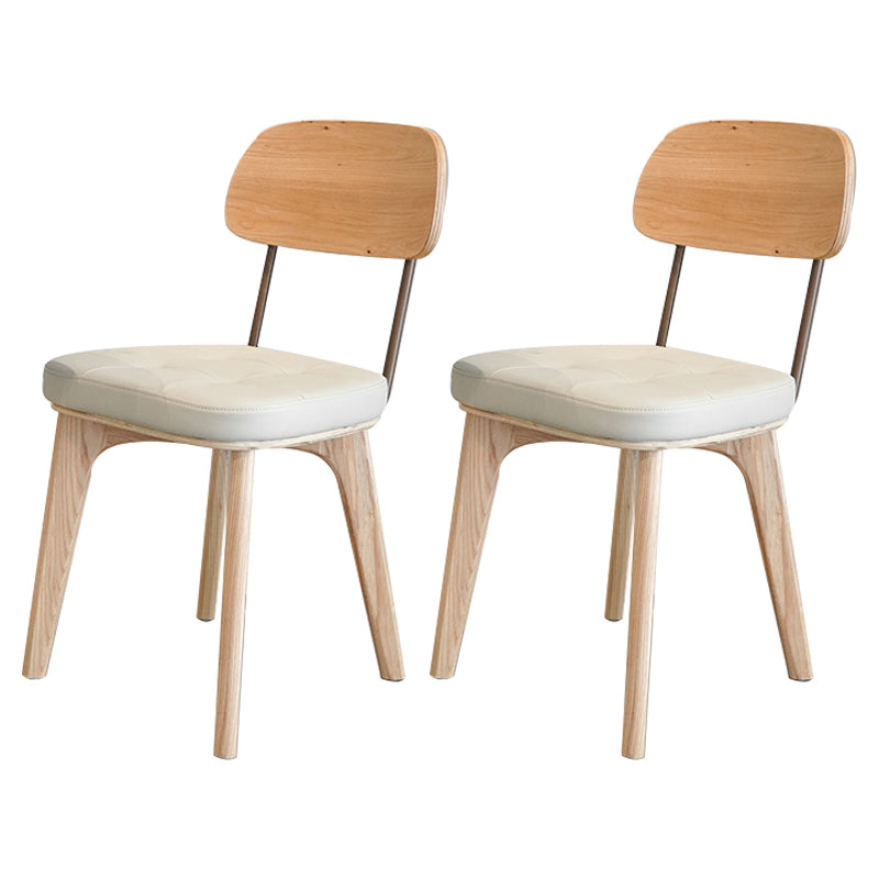 Hout Traditionele eetkamerstoel Open rug Armloze eetkamerstoel (set van 2)