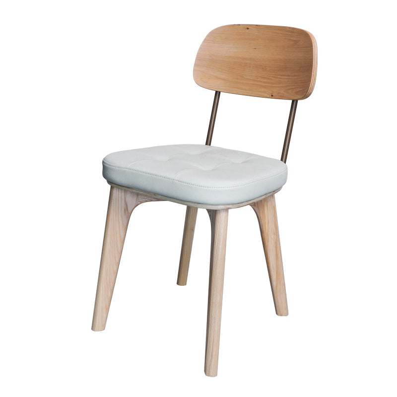 Hout Traditionele eetkamerstoel Open rug Armloze eetkamerstoel (set van 2)