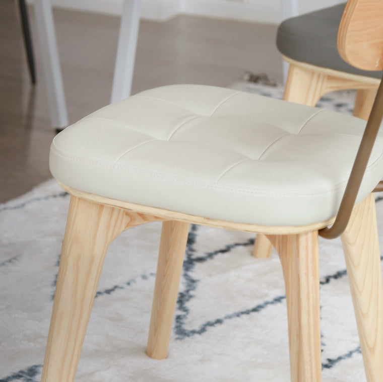 Hout Traditionele eetkamerstoel Open rug Armloze eetkamerstoel (set van 2)