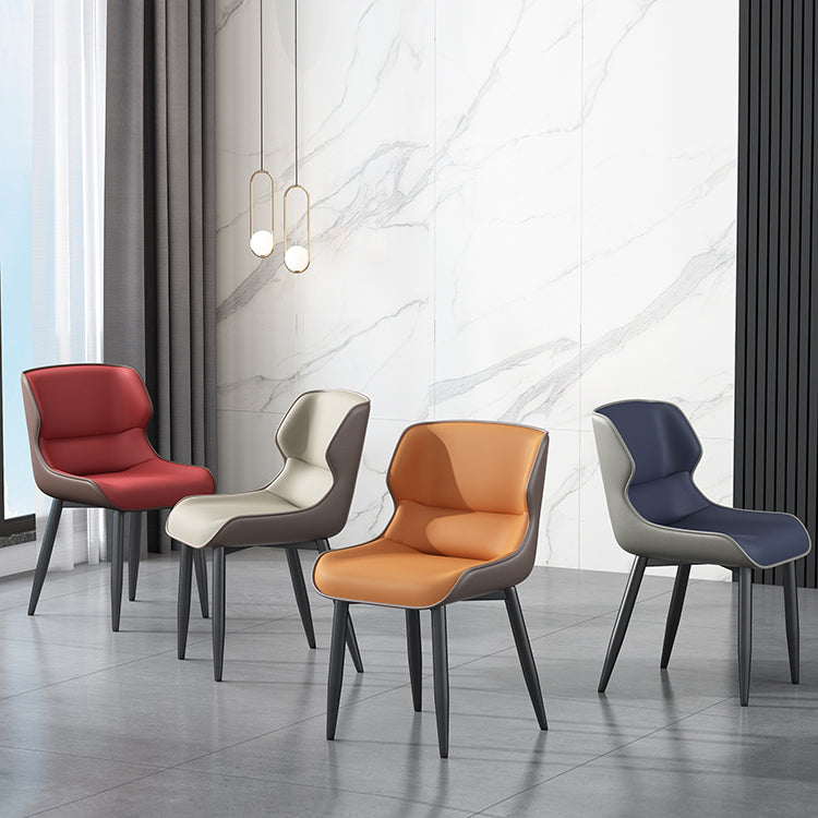Juego de sillas de metal de estilo industrial, sillas laterales con respaldo lateral para cocina, comedor