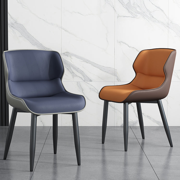 Juego de sillas de metal de estilo industrial, sillas laterales con respaldo lateral para cocina, comedor
