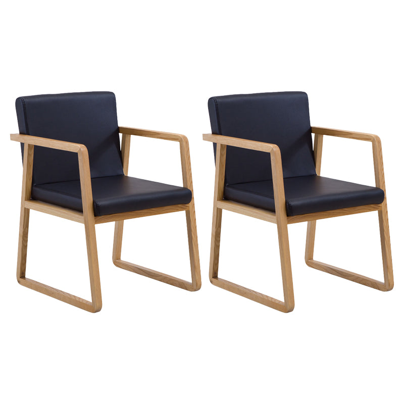 Silla lateral de comedor de madera tradicional, silla de comedor con respaldo sólido para el hogar con brazo