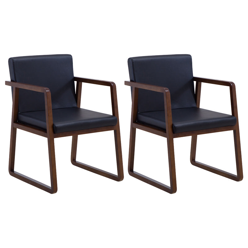 Silla lateral de comedor de madera tradicional, silla de comedor con respaldo sólido para el hogar con brazo