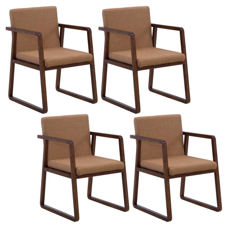 Silla lateral de comedor de madera tradicional, silla de comedor con respaldo sólido para el hogar con brazo