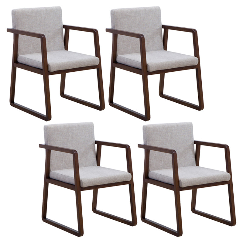 Silla lateral de comedor de madera tradicional, silla de comedor con respaldo sólido para el hogar con brazo