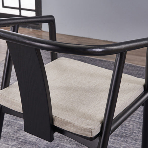 Sillas de madera de fresno de estilo tradicional, silla con brazo trasero de listón para comedor