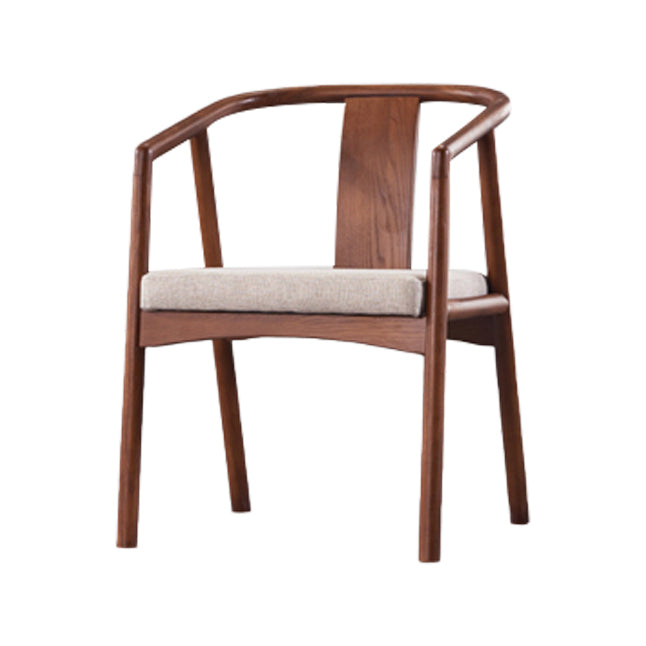 Sillas de madera de fresno de estilo tradicional, silla con brazo trasero de listón para comedor