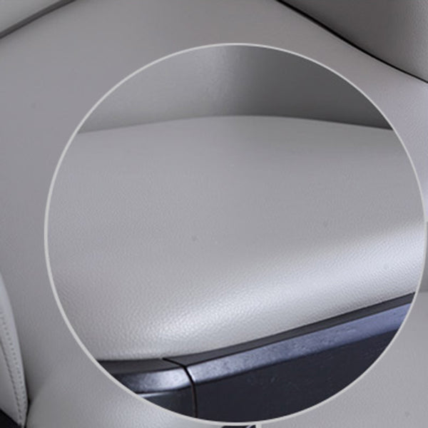 Silla auxiliar Industrial Ash Parsons de cuero con acabado mate (juego de 2)