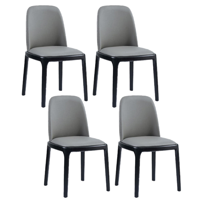 Chaise de salle à manger industrielle en bois, chaises sans accoudoirs en Faux cuir pour usage domestique