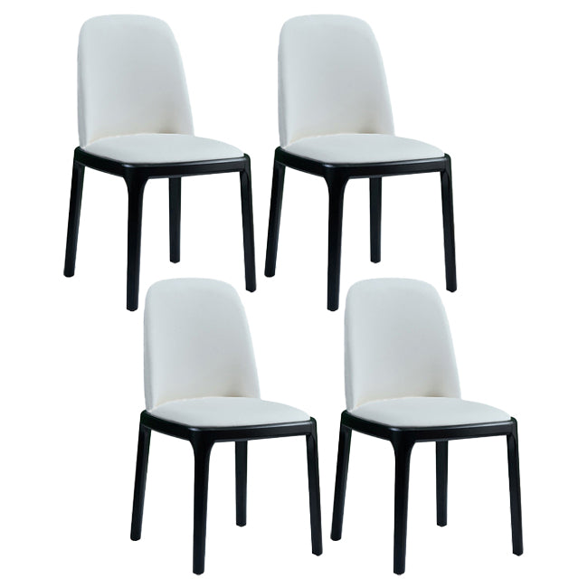 Chaise de salle à manger industrielle en bois, chaises sans accoudoirs en Faux cuir pour usage domestique