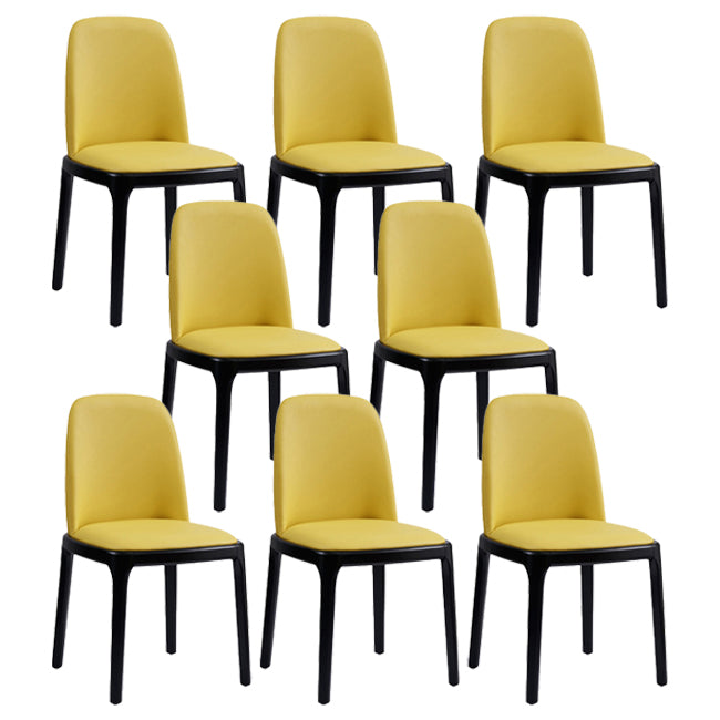 Chaise de salle à manger industrielle en bois, chaises sans accoudoirs en Faux cuir pour usage domestique