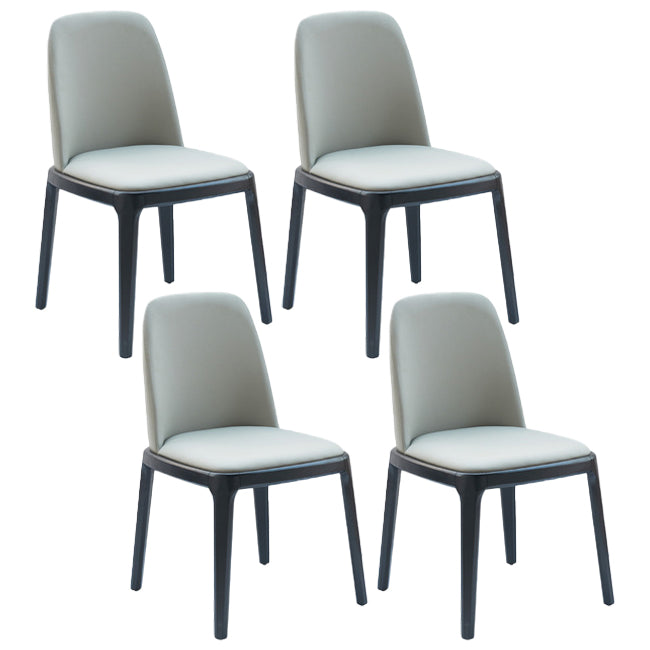 Chaise de salle à manger industrielle en bois, chaises sans accoudoirs en Faux cuir pour usage domestique