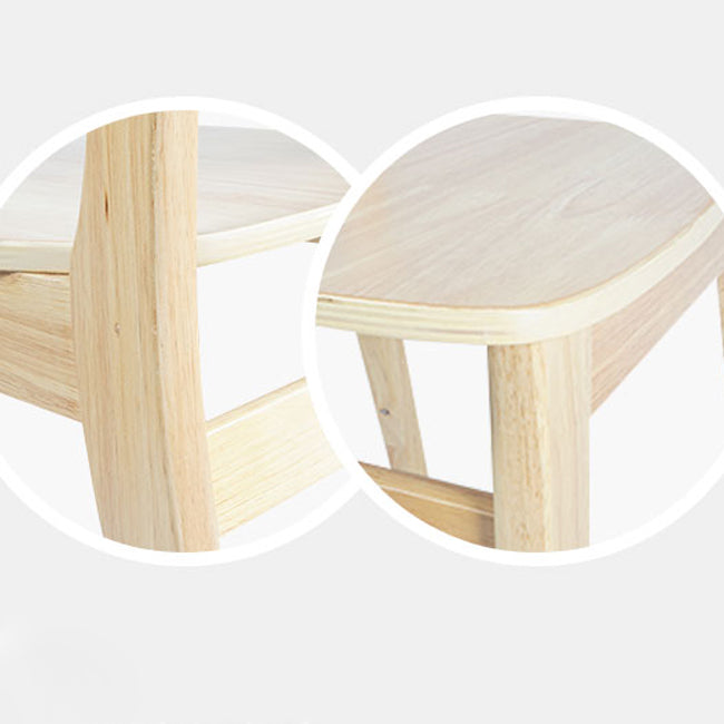 Silla de comedor de madera contemporánea, sin brazos, con respaldo abierto, para uso doméstico (juego de 2)