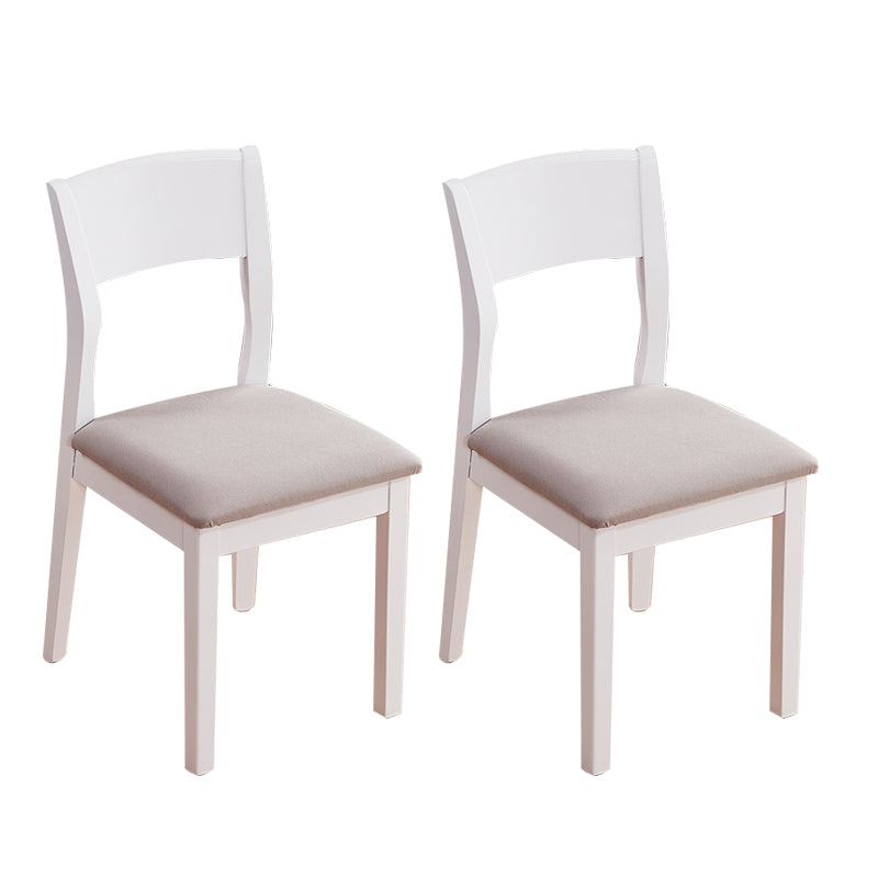 Chaise latérale rembourrée de chaise latérale sans bras contemporaine pour restaurant (ensemble de 2)