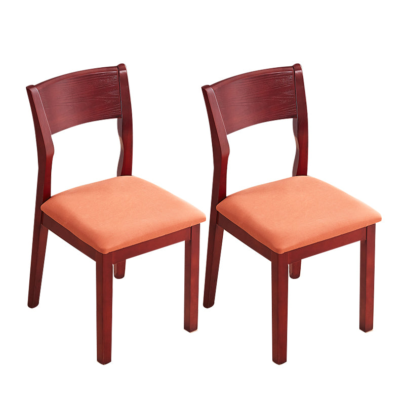 Chaise latérale rembourrée de chaise latérale sans bras contemporaine pour restaurant (ensemble de 2)