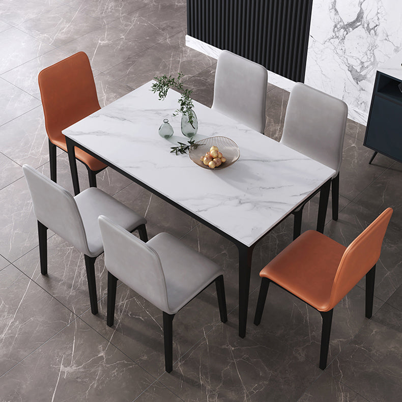 Scandinavian Indoor Side Chair Wood Upholstered Solid Back Single Dining Room Chair