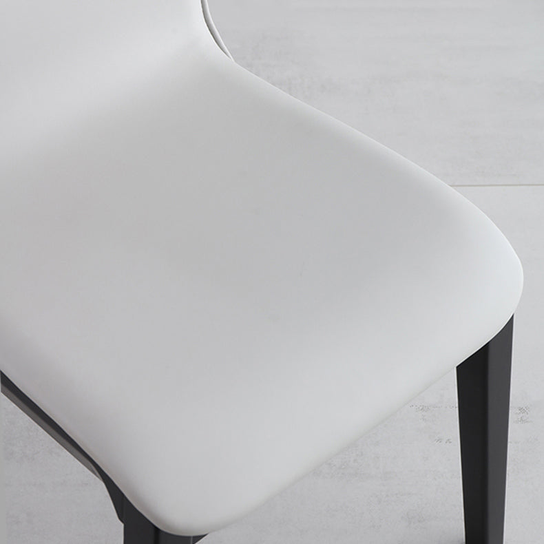 Scandinavian Indoor Side Chair Wood Upholstered Solid Back Single Dining Room Chair