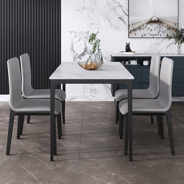 Scandinavian Indoor Side Chair Wood Upholstered Solid Back Single Dining Room Chair