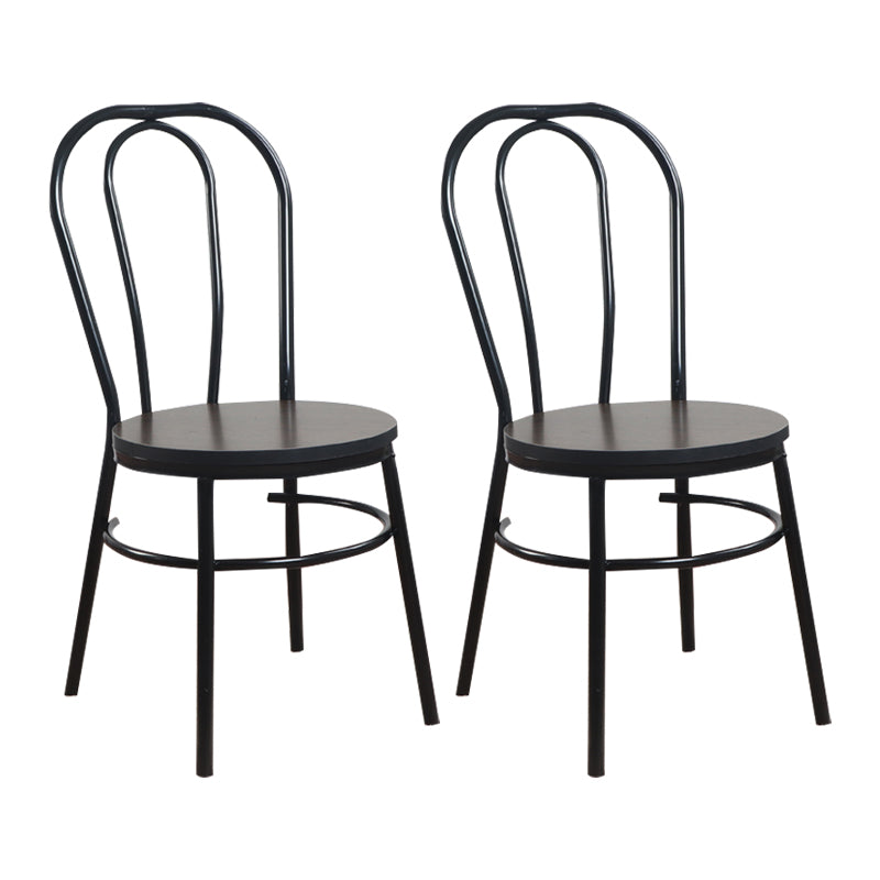 Contemporary Metal Dining Room Chairs Open Back Dining Armless Chair for Home Use