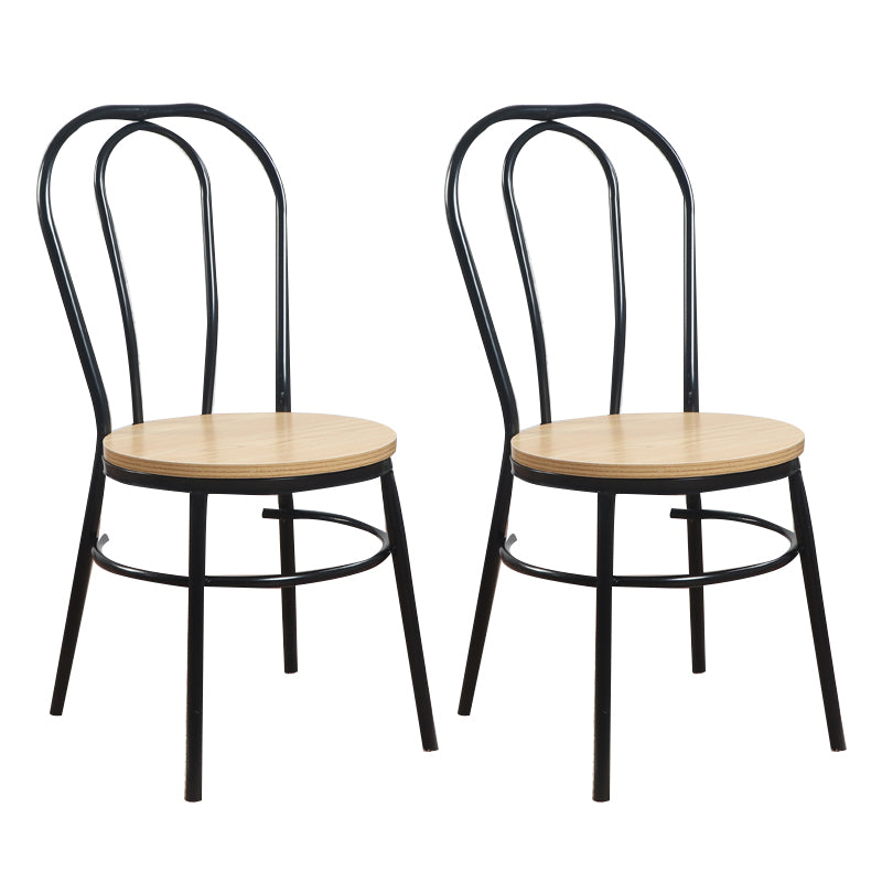 Contemporary Metal Dining Room Chairs Open Back Dining Armless Chair for Home Use