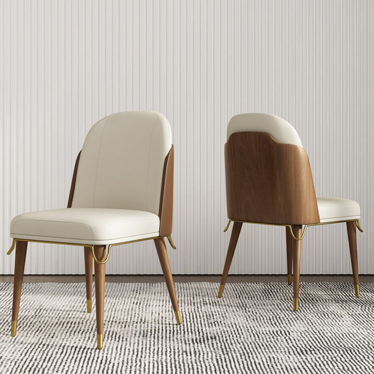 Chaises de salle à manger en bois de style nordique, chaise Parsons sans accoudoirs pour restaurant (lot de 2)