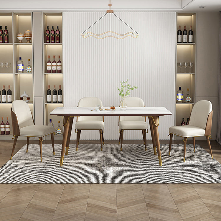 Chaises de salle à manger en bois de style nordique, chaise Parsons sans accoudoirs pour restaurant (lot de 2)